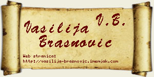 Vasilija Brašnović vizit kartica